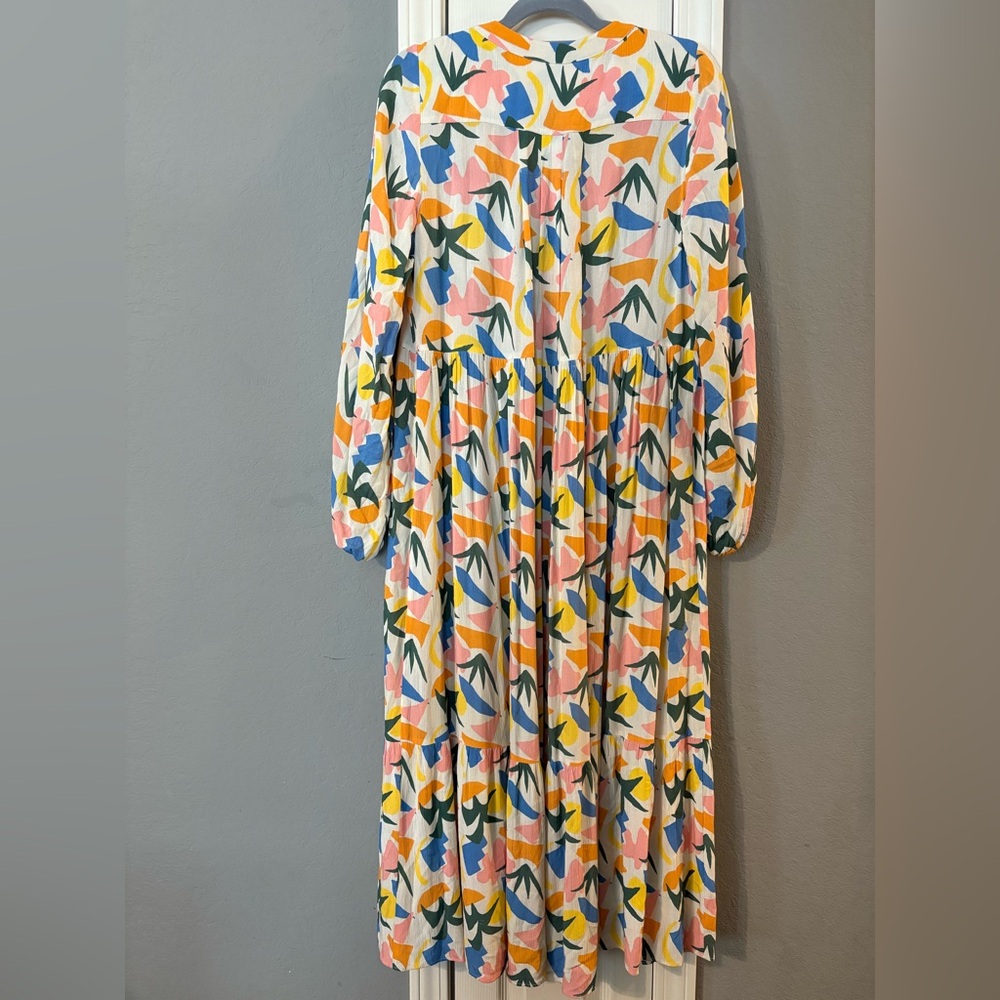 Anthropologie FRESHA LONDON Abbott Verano Spring Abstract Print Maxi Dress - Picture 3 of 5